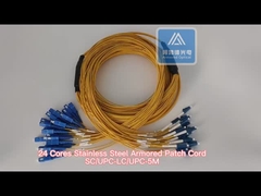 24 কোর স্টেইনলেস স্টীল বর্মযুক্ত প্যাচ জাম্পার SC-LC হলুদ LSZH